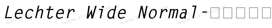Lechter Wide Normal字体转换